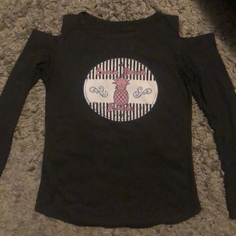 Black Cocoa Beach Florida Open Shoulder Long Sleeve